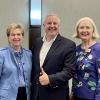 2021 Fall Meeting - Outgoing NCFRW President Pat Smith, NCGOP President Michael Whatley, Incoming NCFRW President Kay Wildt